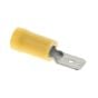 Yellow 6.3mm Male Spade Terminal, 50 Pack