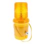 Amber Traffic Cone Lamp with Flashing Photocell