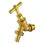 Brass Bibcock Tap - 1/2" Male to 1/2" Garden Hose