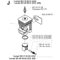 Cylinder Piston Assembly for Husqvarna 232RJ Brushcutters