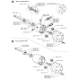 Hydraulic Pump - Motor-2 Assembly for Husqvarna 250ps Chainsaws