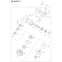 Bevel Gear Assembly for Husqvarna 253R Brushcutters