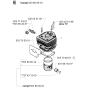 Cylinder Piston Assembly for Husqvarna 257 Chainsaws