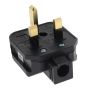 Heavy Duty 3-Pin Plug 13 Amp - 240V, Black, Sold Individually