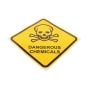 Dangerous Chemicals Self Adhesive Sticker (Diamond) - 100mm x 100mm