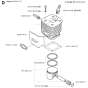 Cylinder Piston Assembly For Husqvarna 3120K Disc Cutters