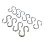 38mm x 4mm S Pattern Steel Hooks, Zinc Plated (pack of 10)