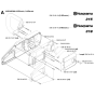 Chassis / Frame Assembly for Husqvarna 318 Electric Chainsaws