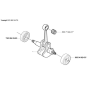 Crankshaft for Husqvarna 323 C Trimmer/ Edgers