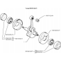 Crankshaft for Husqvarna 325 E X-Series Trimmer/ Edgers