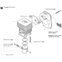 Cylinder Piston Assembly For Husqvarna 325RXT Brushcutter