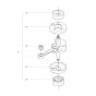 Crankshaft for Husqvarna 326 AI 25 Auger