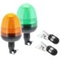 Amber and Green LED Medium Flexi DIN Type Fixing Flashing Beacons - Spigot Kits