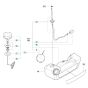 Fuel Tank Assembly for Husqvarna 350BF Blower