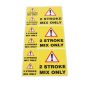 2 Stroke Fuel Mix Warning Vinyl Label (Pack of 9)