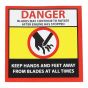 Rotary Blade Warning Label for Lawnmowers