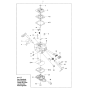 Carburetor Details Assembly for Husqvarna 356BT Leaf Blower