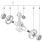 Crankshaft Assembly For Husqvarna 357XP Chainsaw 