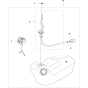 Fuel Tank Assembly for Husqvarna 360BT Leaf Blower