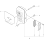 Muffler Assembly for Husqvarna 370BTS Leaf Blower