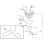 Cylinder Piston Assembly For Husqvarna 390XP Chainsaw 