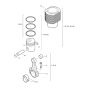 Piston, conrod, cylinder Assembly for Hatz 3L43C Diesel Engine