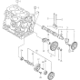 Camshaft and Drive Gear Assembly for Yanmar 3TNA72L Engine