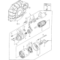 Starting Motor Assembly for Yanmar 3TNE68 Engine