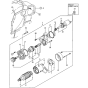 Starting Motor Assembly for Yanmar 3TNE88 Engine