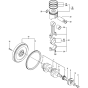 Crankshaft and Piston Assembly for Yanmar 3TNV88-XTBZ Engine