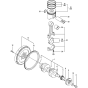 Crankshaft and Piston Assembly for Yanmar 3TNV88-XWA2 Engine