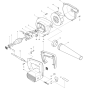 Main Assembly for Makita 4014NV Leaf Blower