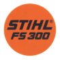 Model Plate for Stihl FS300 Clearing Saws - Genuine Part - 4134 967 1509