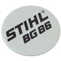 Model Plate for Stihl BG86 - 4241 967 1504