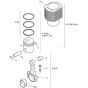 Piston, Conrod, Cylinder Assembly for Hatz 4L42C Diesel Engines