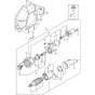 Starting Motor Assembly for Yanmar 4TNV88-BPTB Engine