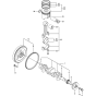 Crankshaft and Piston Assembly for Yanmar 4TNV88-QTB Engine