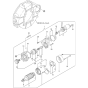 Starting Motor Assembly for Yanmar 4TNV88-XWA Engine