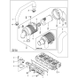 Suction Manifold and Air Cleaner Assembly for Yanmar 4TNV98-VTBZ Engine