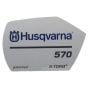 Decal for Husqvarna 570 Chainsaw - 504 09 41-05