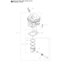 Cylinder Piston Assembly For Husqvarna 545RXT Brushcutters