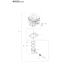 Cylinder Piston Assembly For Husqvarna 545RXTAT Brushcutters