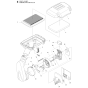 Carburettor & Air Filter Assembly for Husqvarna 570BTS Leaf Blower