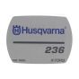 Decal for Husqvarna 236 & 240E Chainsaw - 575 72 97 01