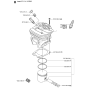 Cylinder Piston Assembly For Husqvarna 575XP Chainsaw 