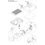 Carburetor & Air Filter Assembly for Husqvarna 580BTS Leaf Blower