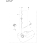 Fuel Tank Assembly for Husqvarna 580BTS Leaf Blower