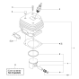 Cylinder Piston Assembly For Husqvarna 61 Chainsaw 