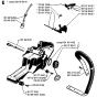 Fuel Tank & Handle Assembly For Husqvarna 66 Chainsaw 