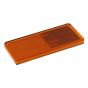 Amber Rectangular Reflector 95 x 43mm - Self Adhesive